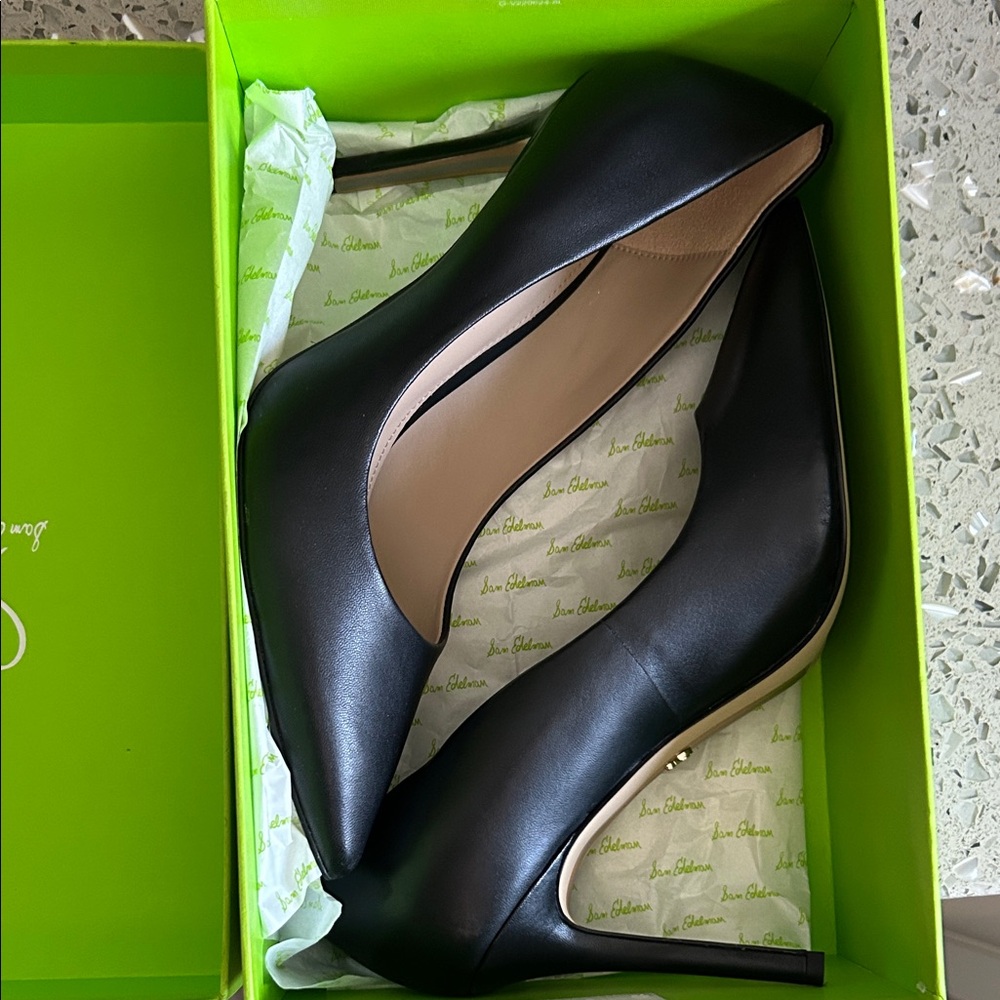Sam Edelman Black Leather Heels